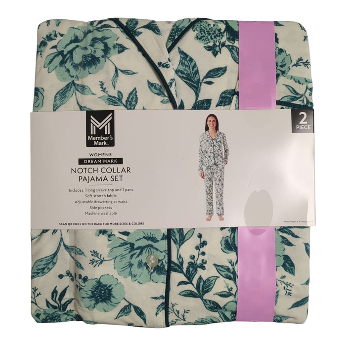 Member's Mark Women's Dream Mark Classic 2-Piece Notch Collar Pajama Set