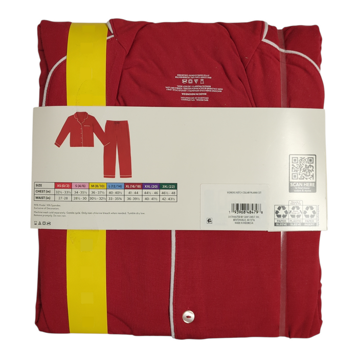 Member's Mark Women's Dream Mark Classic 2-Piece Notch Collar Pajama Set