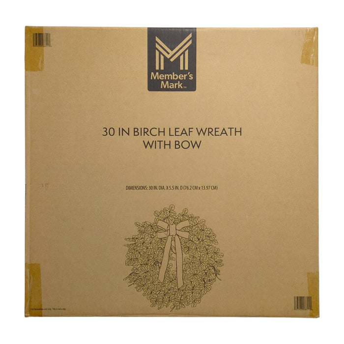 Member's Mark 30" Birch Leaf Wreath with Bow