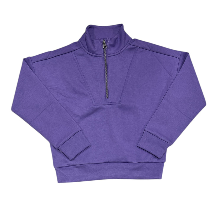 Member's Mark Girls Brushed Fabric Sandwash Quarter Zip Pullover