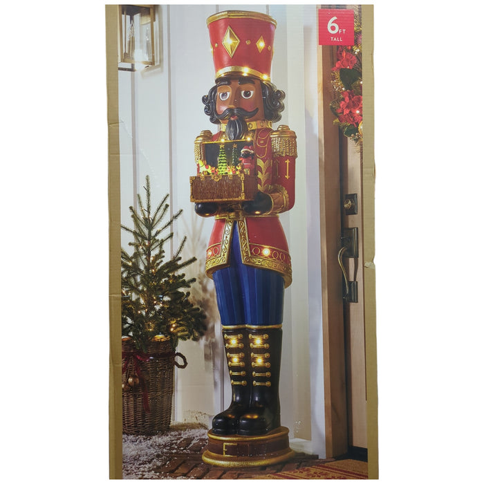 Member's Mark 6' Pre-Lit Grand Nutcracker with Music Box, Multicultural