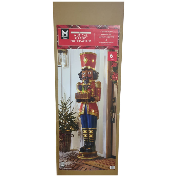 Member's Mark 6' Pre-Lit Grand Nutcracker with Music Box, Multicultural