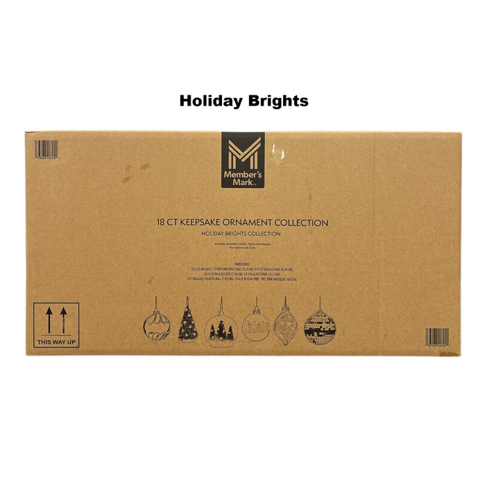 Member's Mark Holiday Keepsake Ornament Collection, 18 Piece
