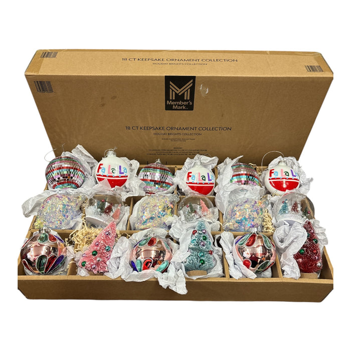 Member's Mark Holiday Keepsake Ornament Collection, 18 Piece