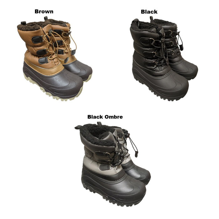 Member's Mark Youth Boy's Easy Pull On Toggle Closure Insulated Snow Boot