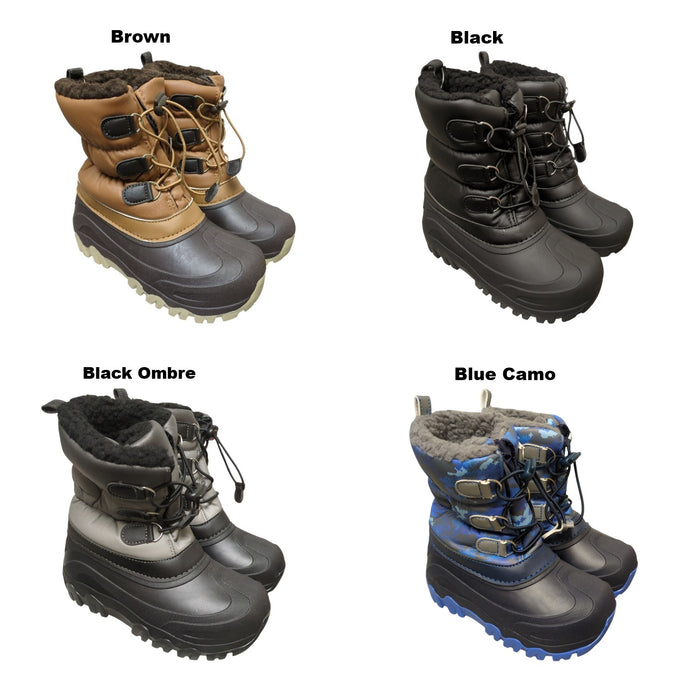 Member's Mark Youth Boy's Easy Pull On Toggle Closure Insulated Snow Boot