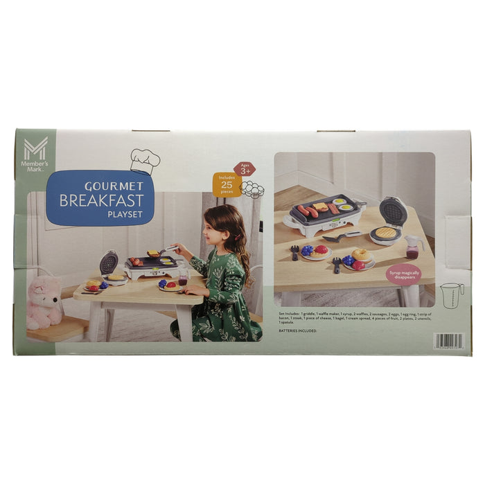 Member's Mark 25pc Gourmet Breakfast Cooking Playset for Kids, White