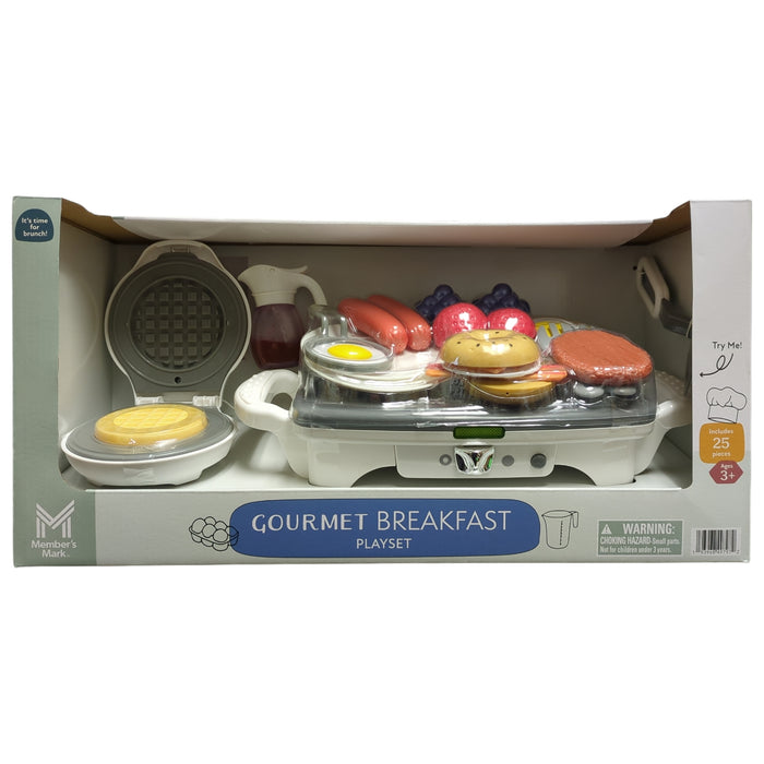 Member's Mark 25pc Gourmet Breakfast Cooking Playset for Kids, White