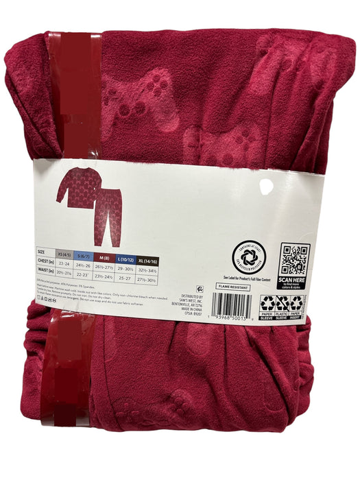 Member's Mark Boys 2-Pieces Cozy Stamped Volour Pajamas