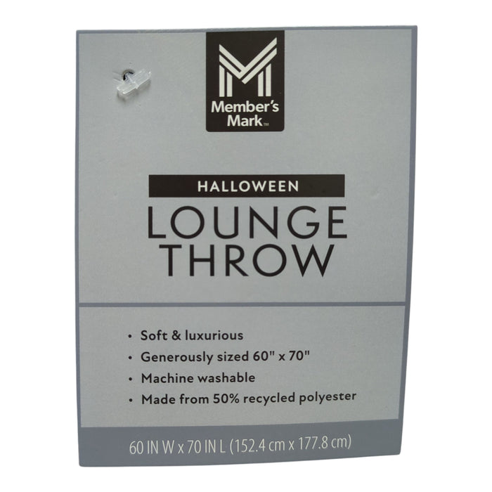 Member's Mark Velvety Soft Reversible Halloween Lounge Throw Blanket, 60" x 70"