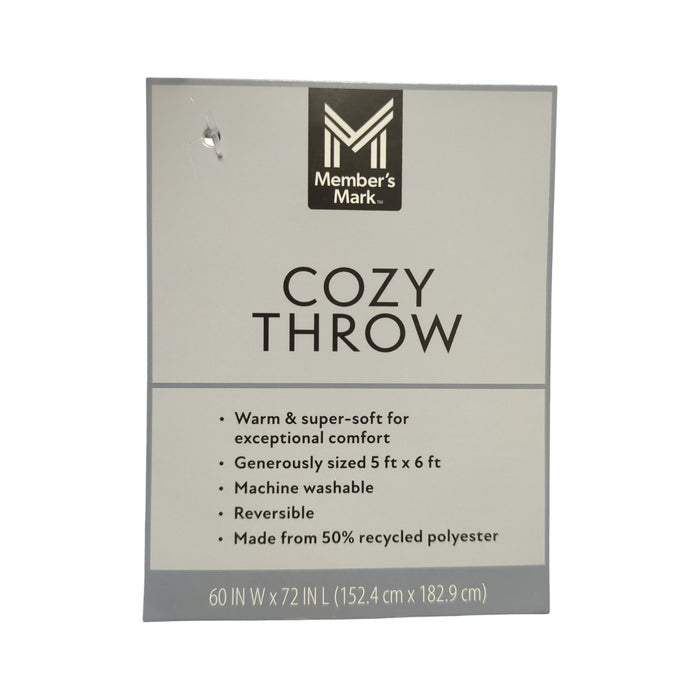 Member's Mark Warm & Soft 100% Polyester Cozy Throw, 60"x72"