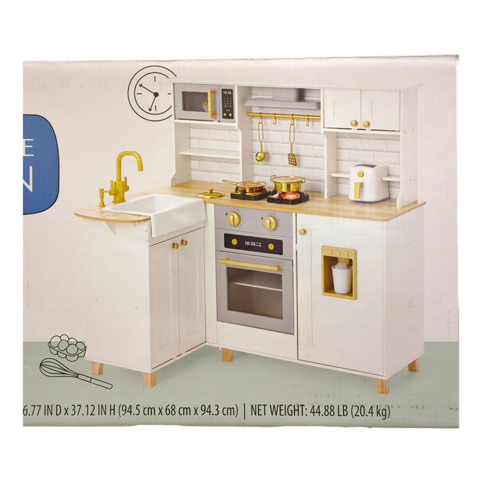 Member's Mark Deluxe Wooden Kitchen Playset, 11 Accessories