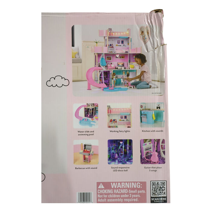 Member's Mark FSC Certified Wooden Paradise Cove Dollhouse, Pink/White