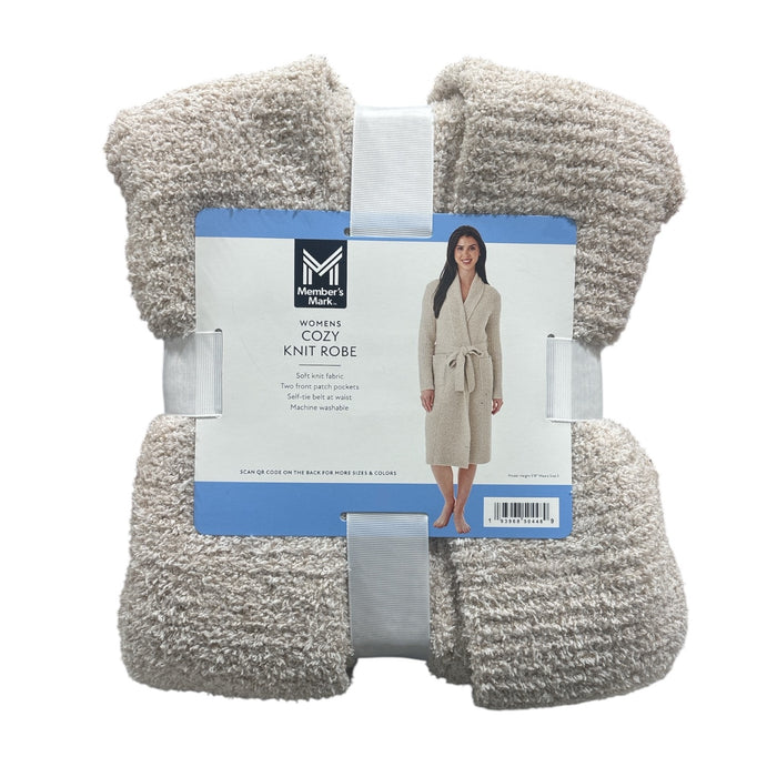Member's Mark Women's Cozy Soft Kit Robe with Front Pockets & Tie Belt