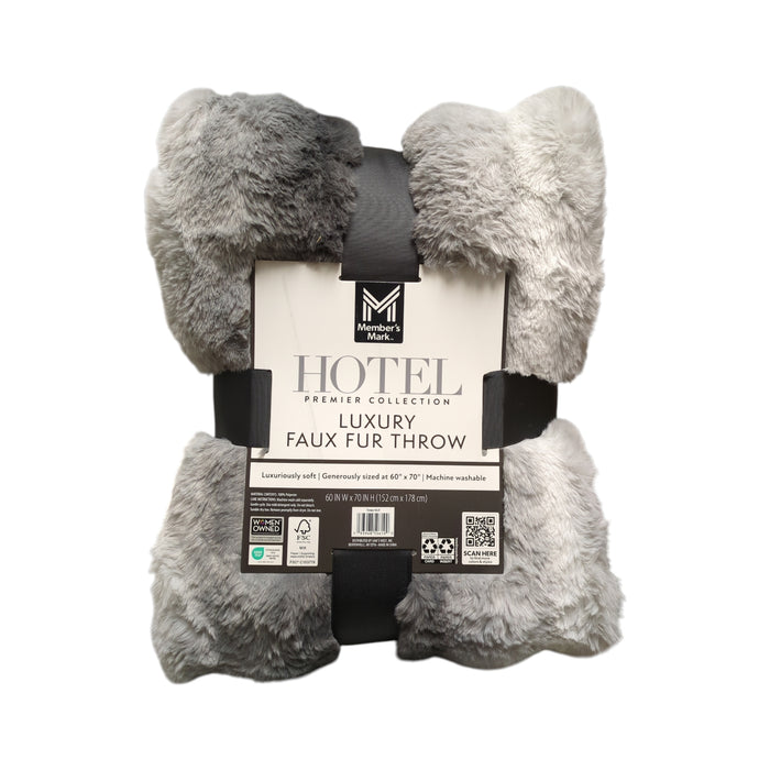 Member's Mark Hotel Premier Collection Luxury Faux Fur Throw, 60"x70"