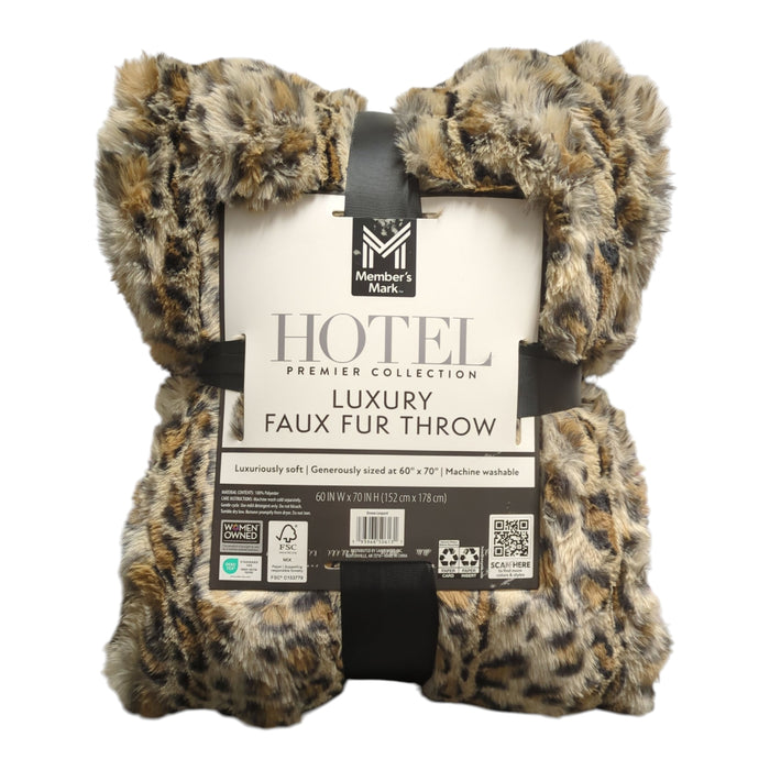 Member's Mark Hotel Premier Collection Luxury Faux Fur Throw, 60" x 70"