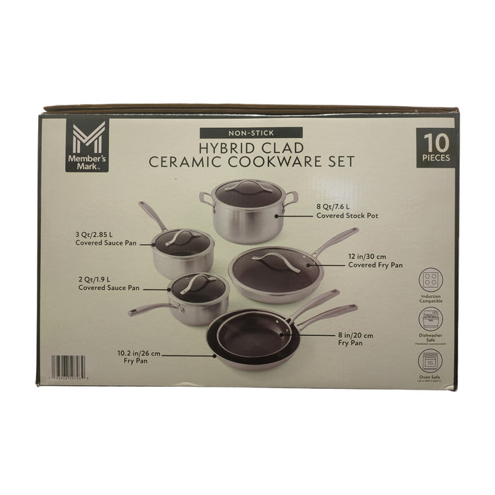 Member's Mark 10-Piece Hybrid Ceramic Nonstick Cookware Set