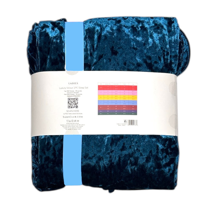 Lord & Taylor Women's Long Sleeve Luxury Velour 2 Piece Sleep Set