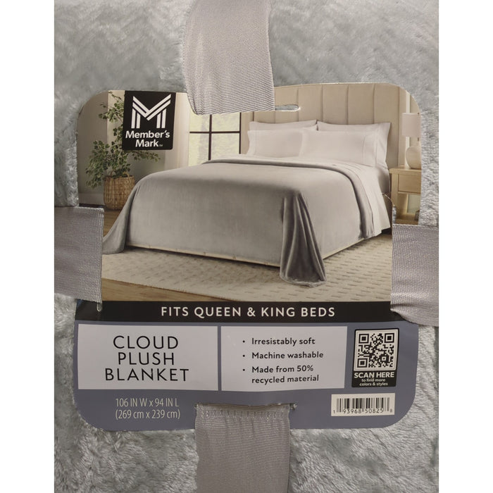 Member's Mark Oversized Cloud Touch Blanket, 106 x 94 in