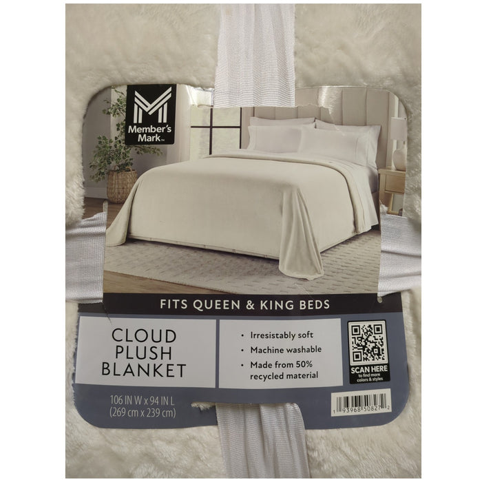Member's Mark Oversized Cloud Touch Blanket, 106 x 94 in