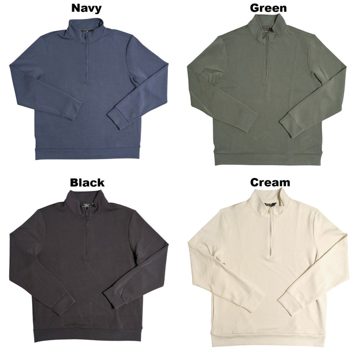 Member's Mark Men's Soft Sandwash Quarter Zip Mock Neck Pullover