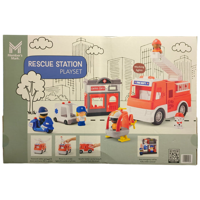 Member's Mark 11 Piece Lights & Sound Rescue Station Playset