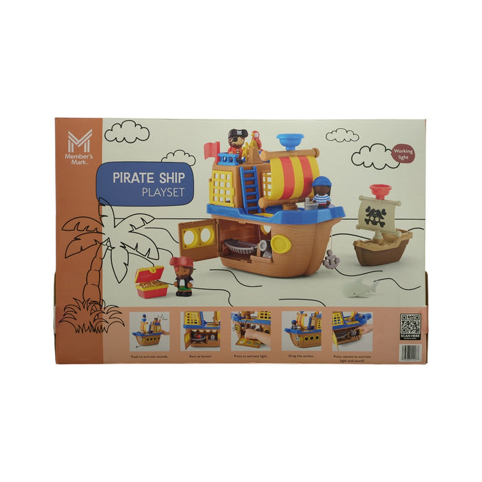 Member's Mark Preschoolers Pirate Ship Playset with Lights and Sound, 8pc