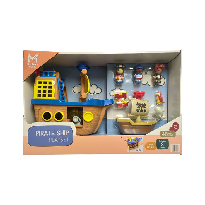 Member's Mark Preschoolers Pirate Ship Playset with Lights and Sound, 8pc