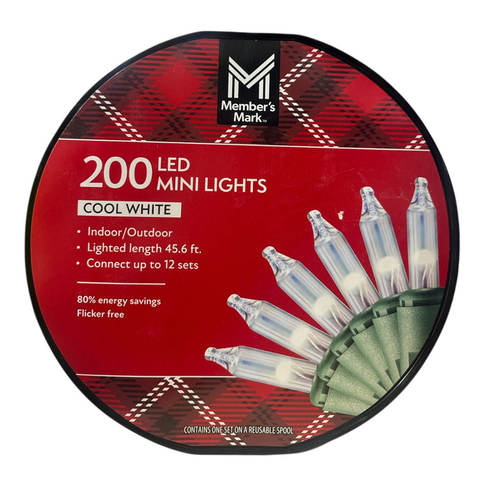 Member's Mark Indoor/Outdoor Expandable LED Mini Lights, 45.6ft, 200 Bulbs
