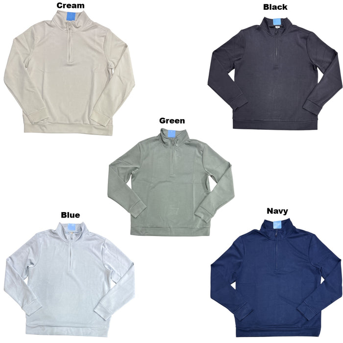 Member's Mark Men's Mock Neck Soft Sandwash Quarter Zip Pullover
