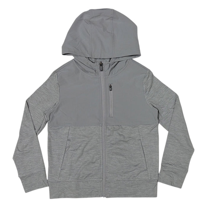 Member's Mark Boys Lightweight UPF 30 Full Zip Mixed Media Pocketed Hoodie