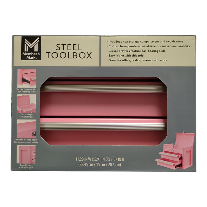 Member's Mark 2-Drawer Mini Powder Coated Steel Tool Box