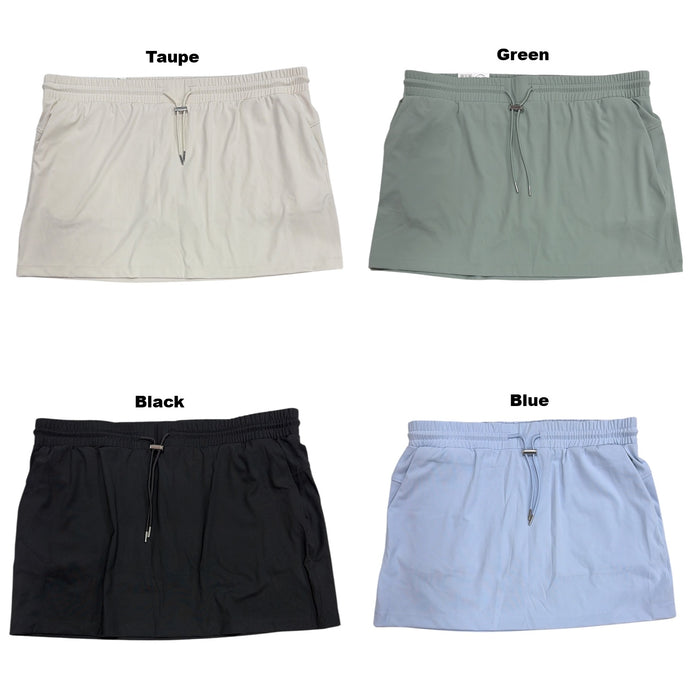 Member's Mark Womens Classic Fit Mid Rise Soft Stretch Travel Skort