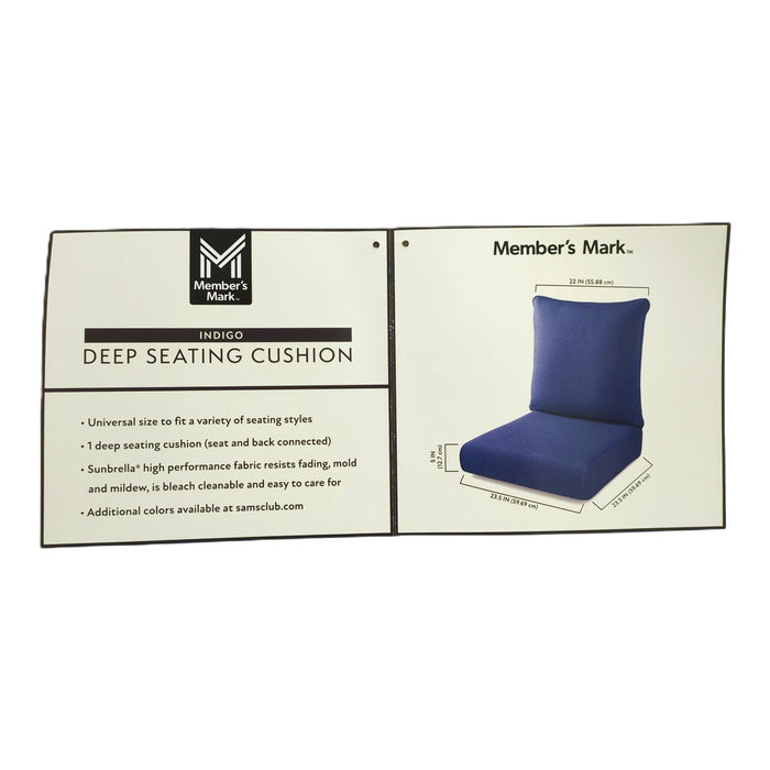 Member's Mark Deep Seating Cushion with Fade Resistant Sunbrella Fabric