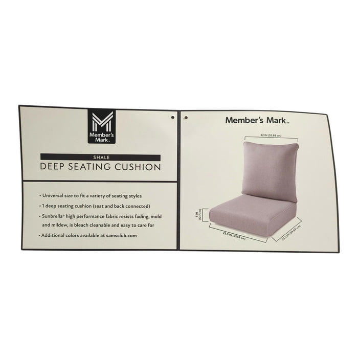 Member's Mark Deep Seating Cushion with Fade Resistant Sunbrella Fabric