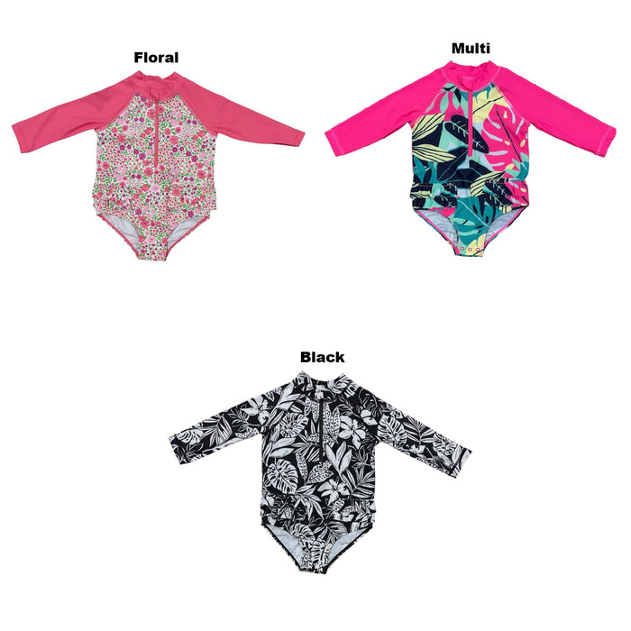 Member's Mark Baby Girls UPF 50+ Rashguard One-Piece Swimsuit