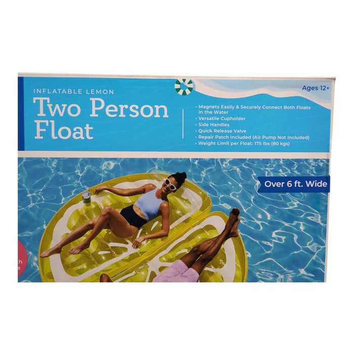 Member's Mark Inflatable Heavy Gauge PVC Two Person Lemon Pool Float
