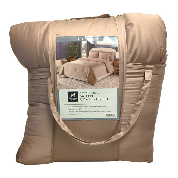 Member’s Mark 3-Piece Cotton-Tencel Sateen Comforter Set, Full/Queen