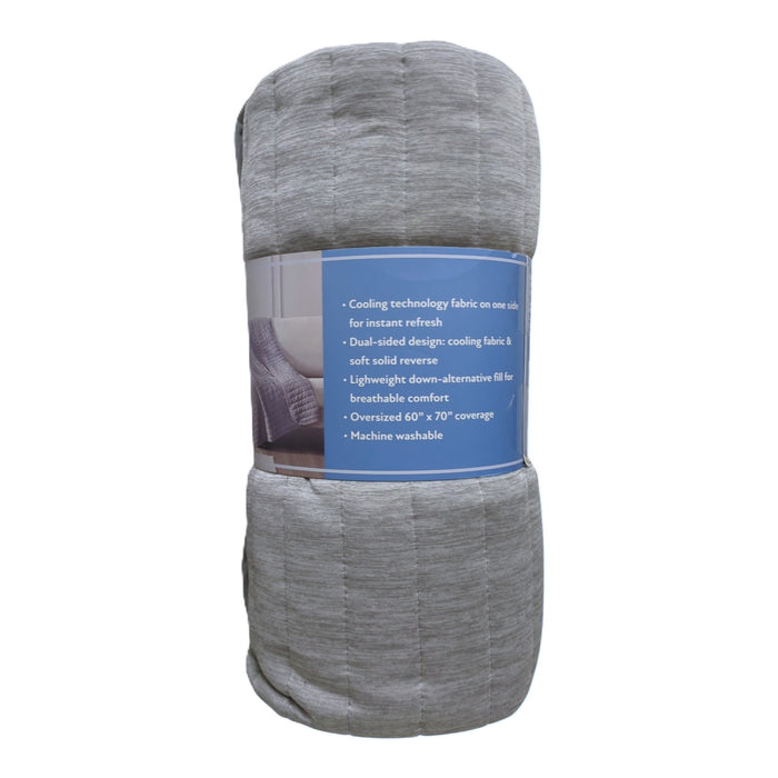 Member's Mark Cooling Throw Blanket, Grey, 60" x70