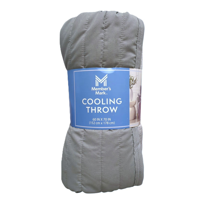 Member's Mark Cooling Throw Blanket, Grey, 60" x70