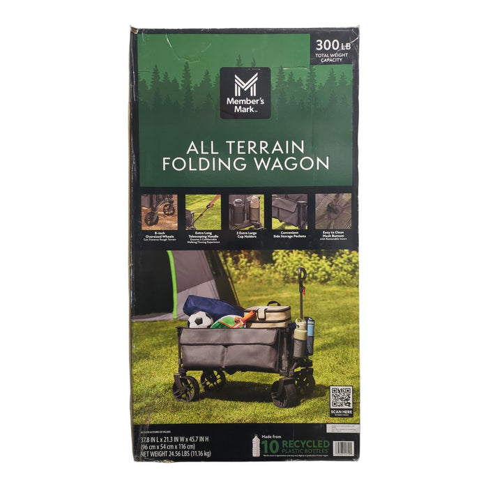 Member's Mark All Terrain Folding Wagon, 300LBS Capacity, Grey