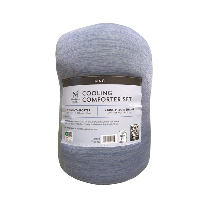Member's Mark 3-Piece Quilted Down Alternative Cooling Comforter Set, King