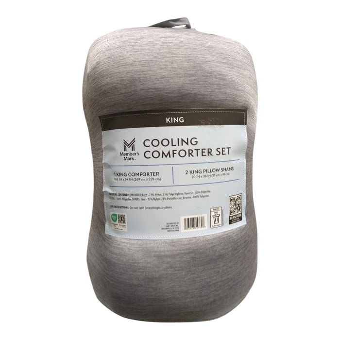Member's Mark 3-Piece Quilted Down Alternative Cooling Comforter Set, King