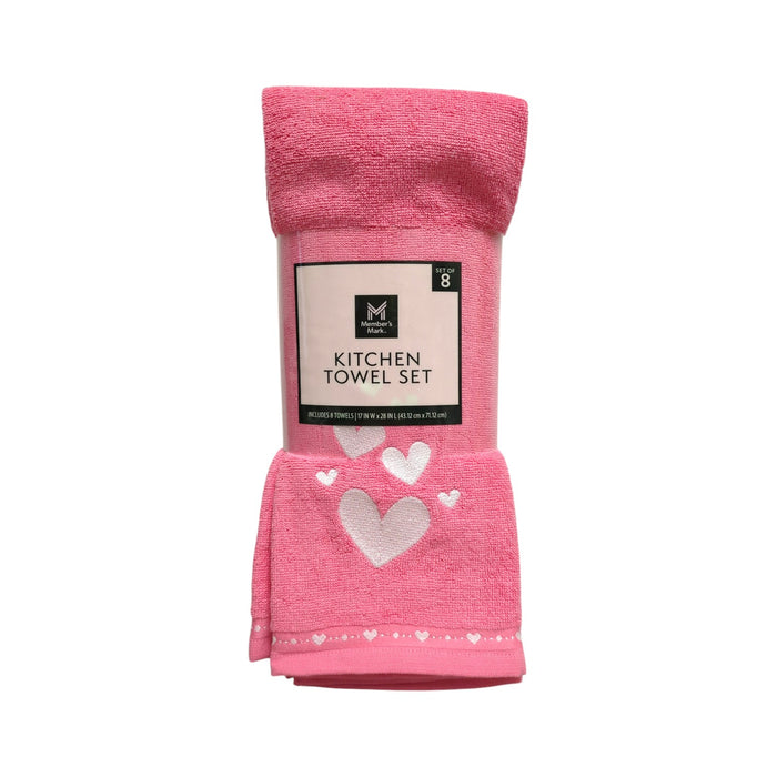 Member's Mark Kitchen Towel Set, Valentine's Day, 8 Piece
