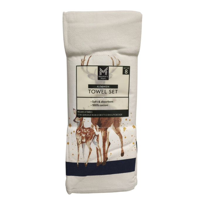 Member's Mark Super-Absorbent 100% Cotton Kitchen Towel Set, 8pc