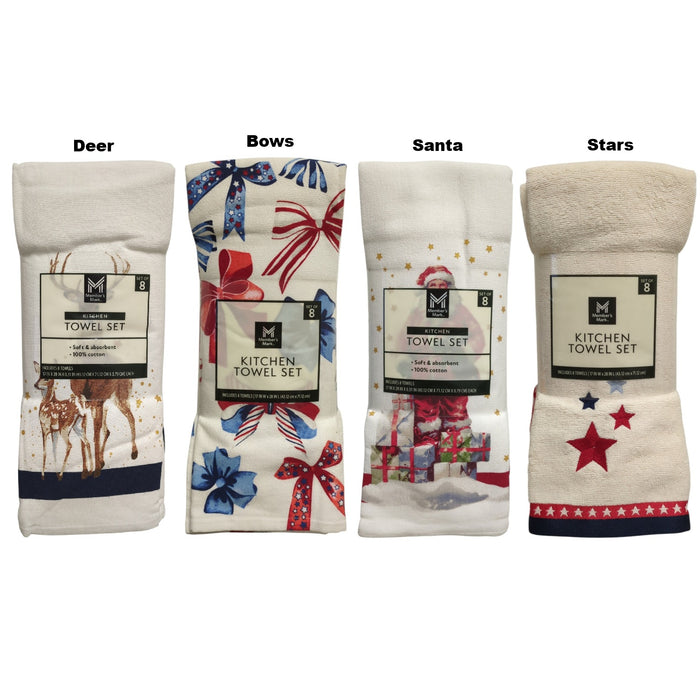 Member's Mark Super-Absorbent 100% Cotton Kitchen Towel Set, 8pc