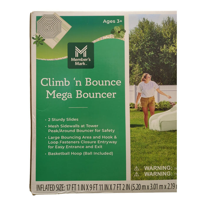 Member’s Mark Kids Climb 'n Bounce Inflatable Mega Bounce House, Pastel