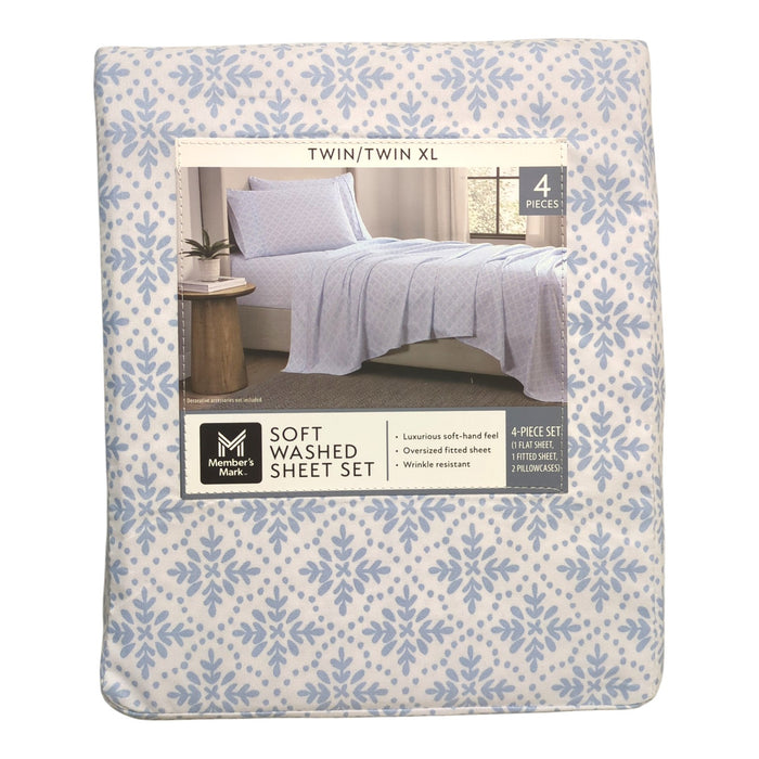 Member's Mark Luxuriously Soft Washed Shrink-Resistant Sheet Set, Twin/Twin XL