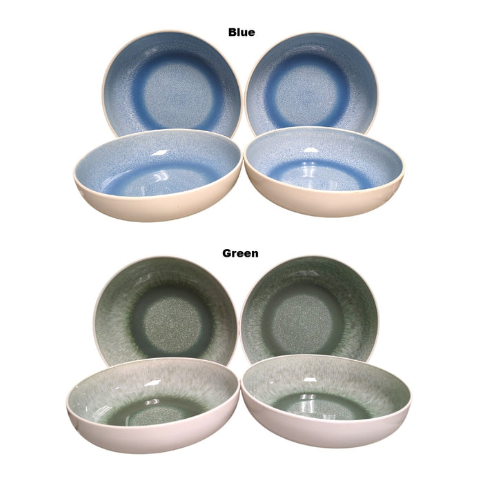 Member's Mark 4-Piece Stoneware Reactive Pasta Bowl Set