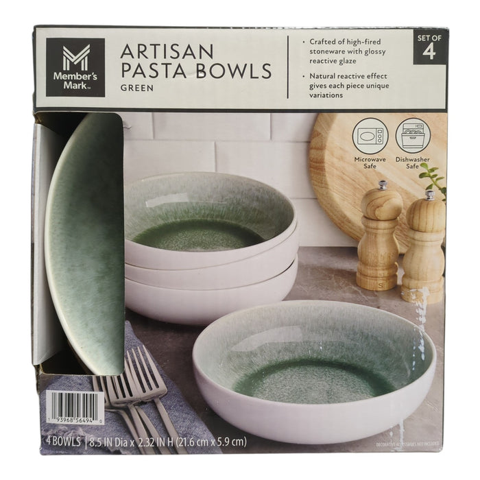 Member's Mark 4pc Stoneware Reactive Pasta Bowl Set